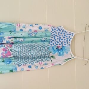 Chic Floral Patchwork Maxi Dress